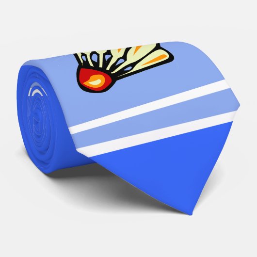 Blaues Badminton Krawatte (Gerollt)