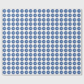 Blaues Ball-Muster für Diskotheken Geschenkpapier (Flach)