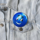 Blaues Ballongesicht Button (Beispiel)