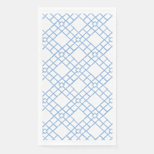 Blaues Bambus-Gitterpapier Serviette (Vorderseite)
