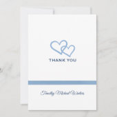 Blaues Band danken Ihnen zu kardieren Dankeskarte (Vorderseite)