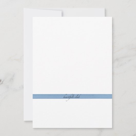 Blaues Band danken Ihnen zu kardieren Dankeskarte (Rückseite)