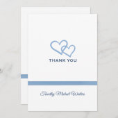 Blaues Band danken Ihnen zu kardieren Dankeskarte (Vorne/Hinten)