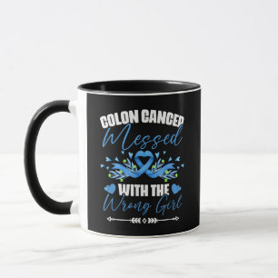Blaues Band Darmkrebs Mädchen Überlebende Tasse