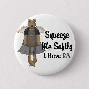 Blaues Band-Engels-Bär:: Drücken Sie mich weich Button