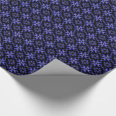 Blaues Bandana-Muster Geschenkpapier (Ecke)
