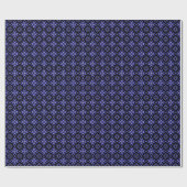 Blaues Bandana-Muster Geschenkpapier (Flach)