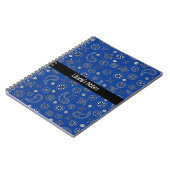 Blaues Bandana-Notizbuch Notizblock (Linke Seite)