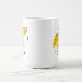 Blaues Bandcorgi-Tasse Kaffeetasse (Mittel)