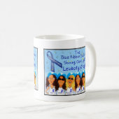 Blaues BandSisterhood Kaffeetasse (VorderseiteRechts)