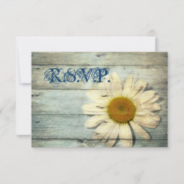 Blaues Barnwood-Land Hochzeit RSVP Reaktion