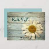 Blaues Barnwood-Land Hochzeitsreaktion UAWG Einladungspostkarte (Vorne/Hinten)