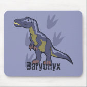 Blaues Baryonyx Mousepad (Vorne)