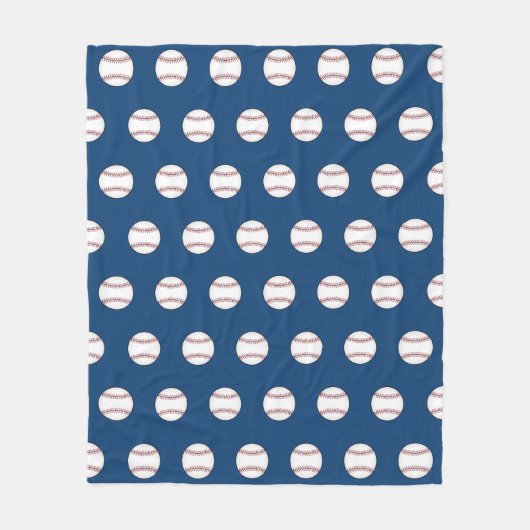 Blaues Baseball-Fleece-Decke Fleecedecke (Vorderseite)
