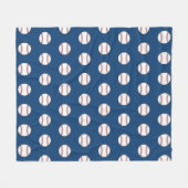 Blaues Baseball-Fleece-Decke Fleecedecke (Vorderseite (Horizontal))