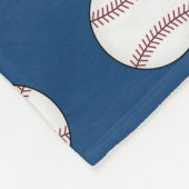 Blaues Baseball-Fleece-Decke Fleecedecke (Ecke)
