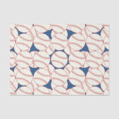 Blaues Baseball-Musterteppichpapier Seidenpapier (Vorderseite)