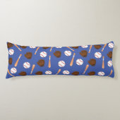 Blaues Baseball-Sportthema Kinderkissen Seitenschläferkissen (Vorderseite)