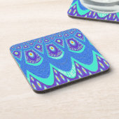 Blaues Batik Getränkeuntersetzer (Linke Seite)