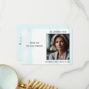 Blaues Beerdigungsdenkmal aus der Familie Dankeskarte