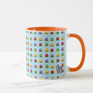 Blaues Beeren-Muster Tasse