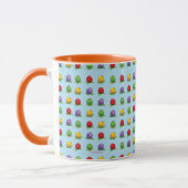 Blaues Beeren-Muster Tasse (Links)