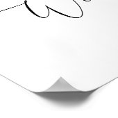 Blaues Begrüßungszeichen für Hochzeitsfeiern oder Poster (Ecke)