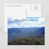 Blaues Bergtal Postkarte (Vorne/Hinten)