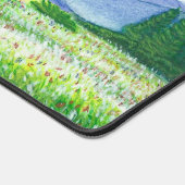 Blaues Bergtal Wilde Blume Wasserfarbe Schreibtischunterlage (Ecke)