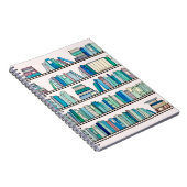 Blaues Bibliotheks-Notizbuch Notizblock (Rechte Seite)