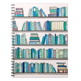 Blaues Bibliotheks-Notizbuch Notizblock