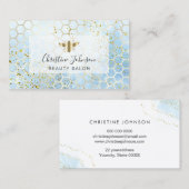 Blaues Bienenlogo Visitenkarte (Vorne/Hinten)