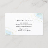 Blaues Bienenlogo Visitenkarte (Rückseite)