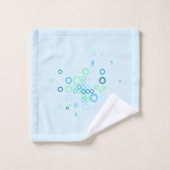 Blaues Bläschen Muster Set (Waschlappen)