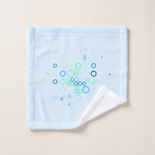 Blaues Bläschen Muster Set (Waschlappen)