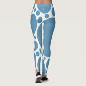 Blaues Blasenmuster Leggings (Rückseite)