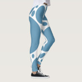Blaues Blasenmuster Leggings (Rechts)