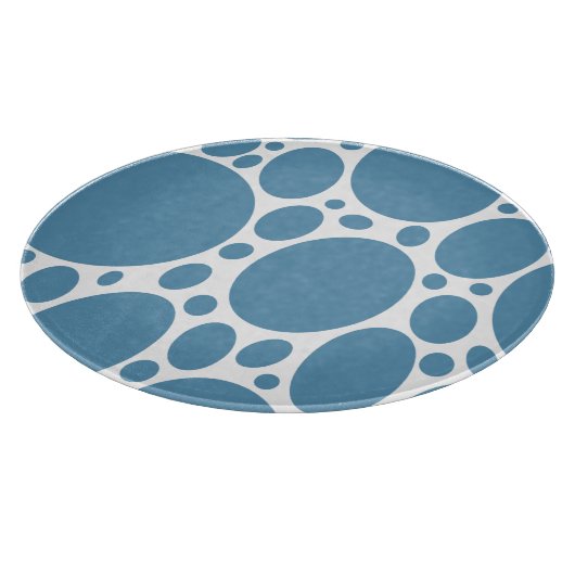 Blaues Blasenmuster Schneidebrett (Ecke)