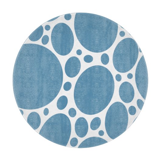 Blaues Blasenmuster Schneidebrett (Vorderseite)