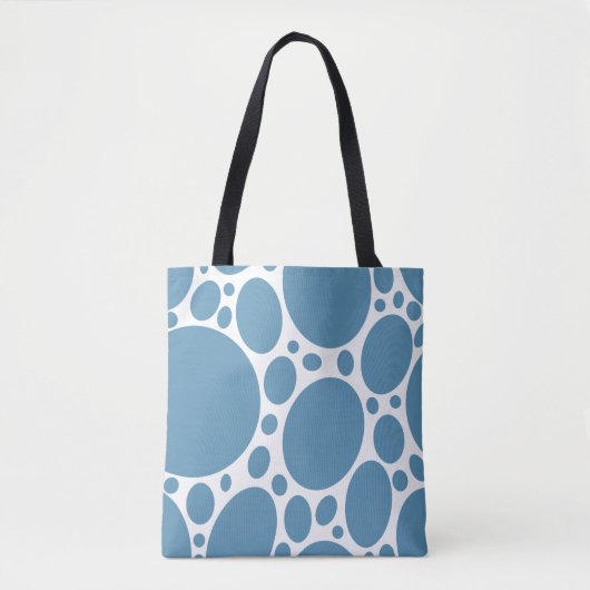 Blaues Blasenmuster Tasche (Vorderseite)