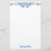 Blaues Blatt Briefpapier (Vorderseite)