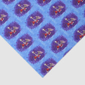 Blaues Blatt-Papier von Santa Bat Seidenpapier (Ausschnitt)