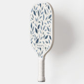 Blaues Blatt Personalisiert Pickleball Schläger (Links)