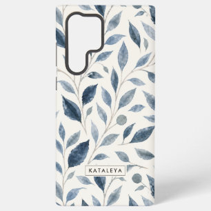 Blaues Blatt Personalisiert Samsung Galaxy Hülle