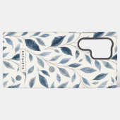 Blaues Blatt Personalisiert Samsung Galaxy Hülle (Rückseite (Horizontal))