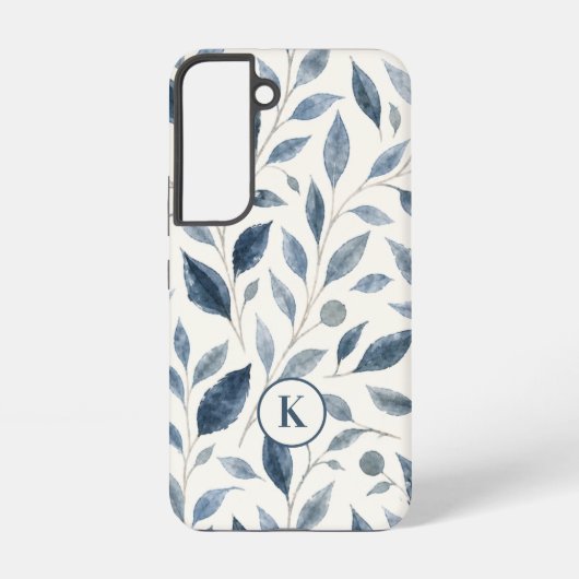 Blaues Blatt Personalisiert Samsung Galaxy Hülle (Rückseite)