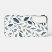 Blaues Blatt Personalisiert Samsung Galaxy Hülle (Rückseite (Horizontal))