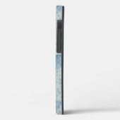 Blaues Blätter-Muster-Design Case-Mate iPhone Hülle (Rückseite / Links)