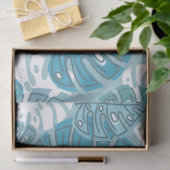 blaues Blätter Seidenpapier (Geschenk)