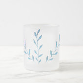 Blaues Blattwerk Mattglastasse (Mittel)